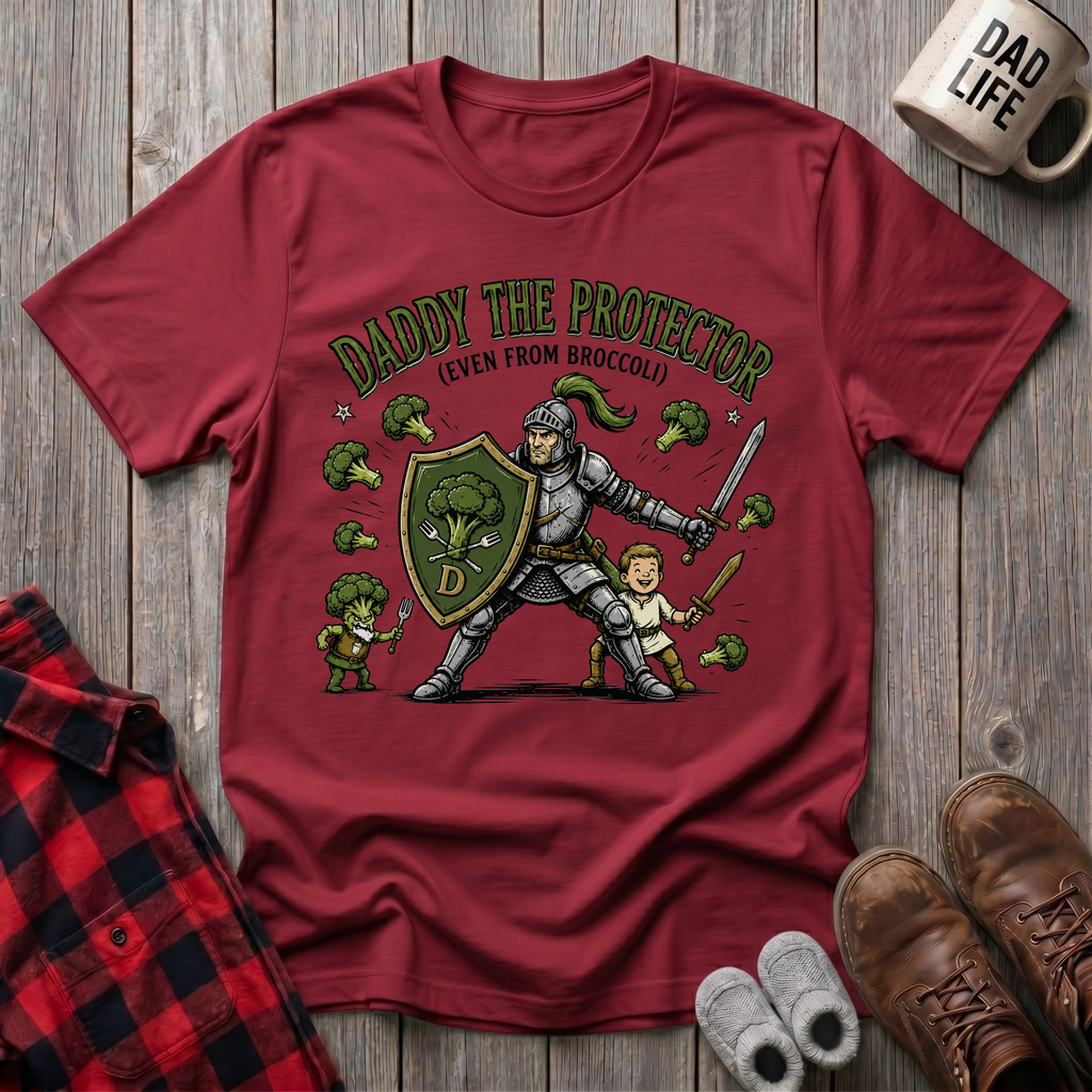 Daddy The Protector Even From Broccoli T-Shirt