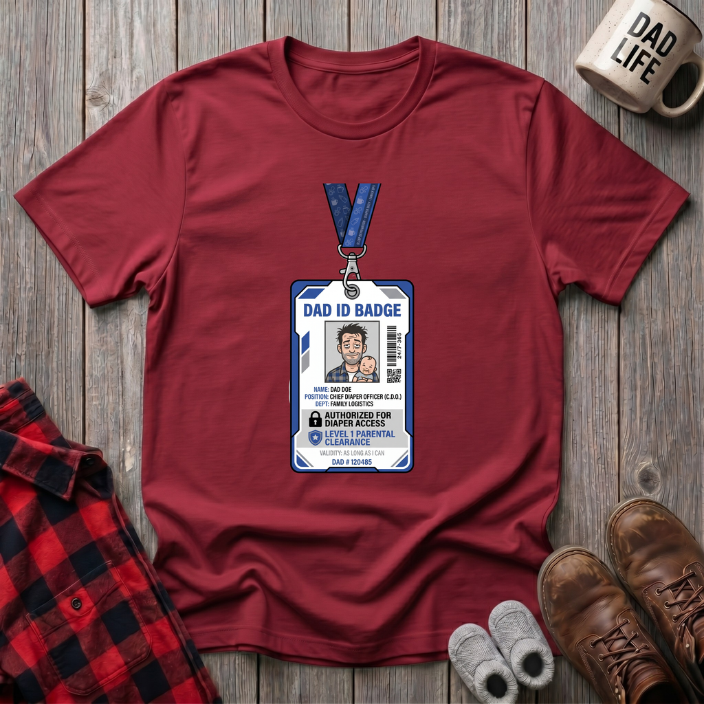 Dad ID Badge T-Shirt