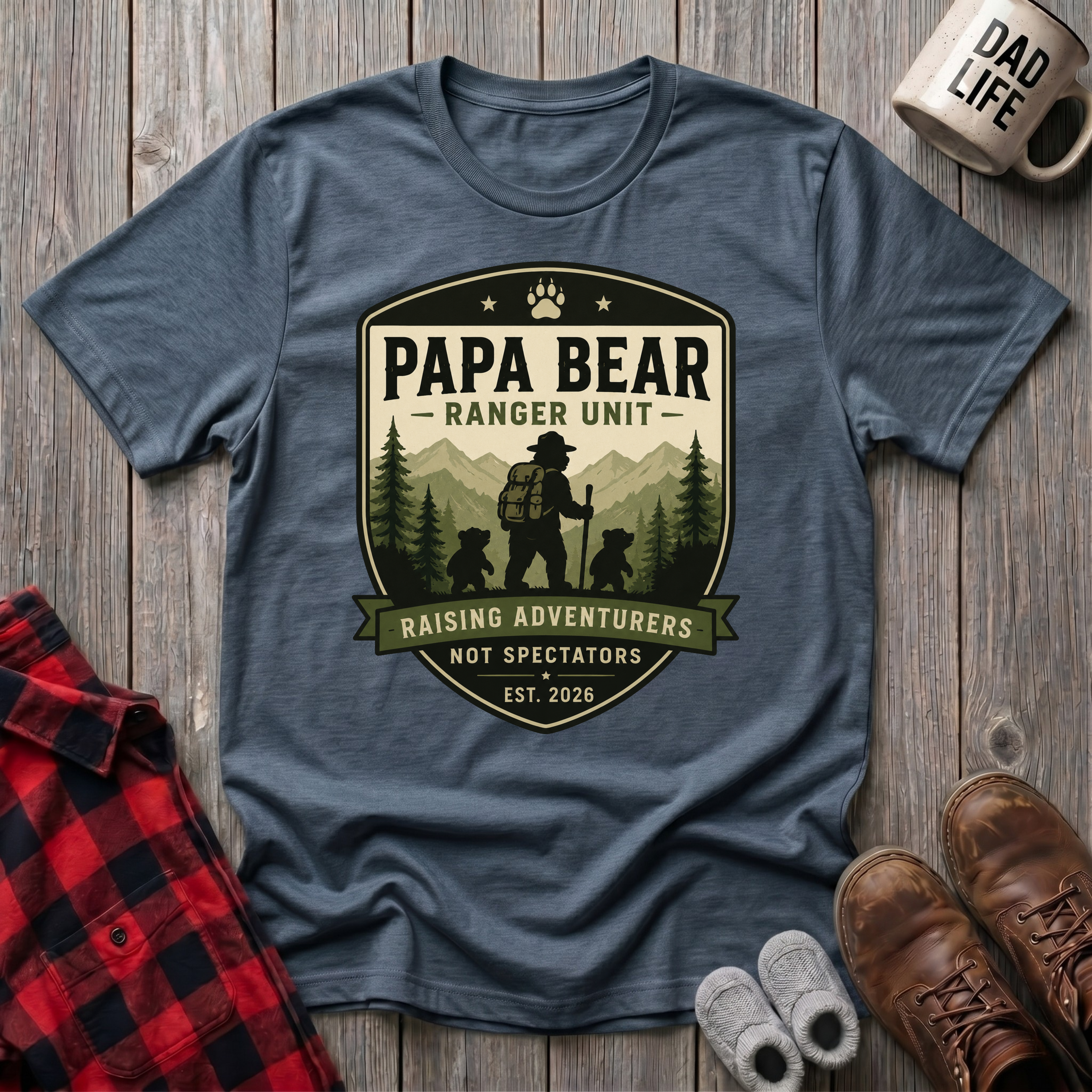 Papa Bear Ranger Units T-Shirt