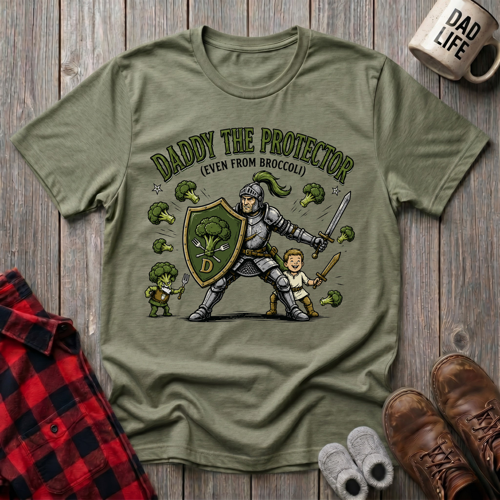 Daddy The Protector Even From Broccoli T-Shirt