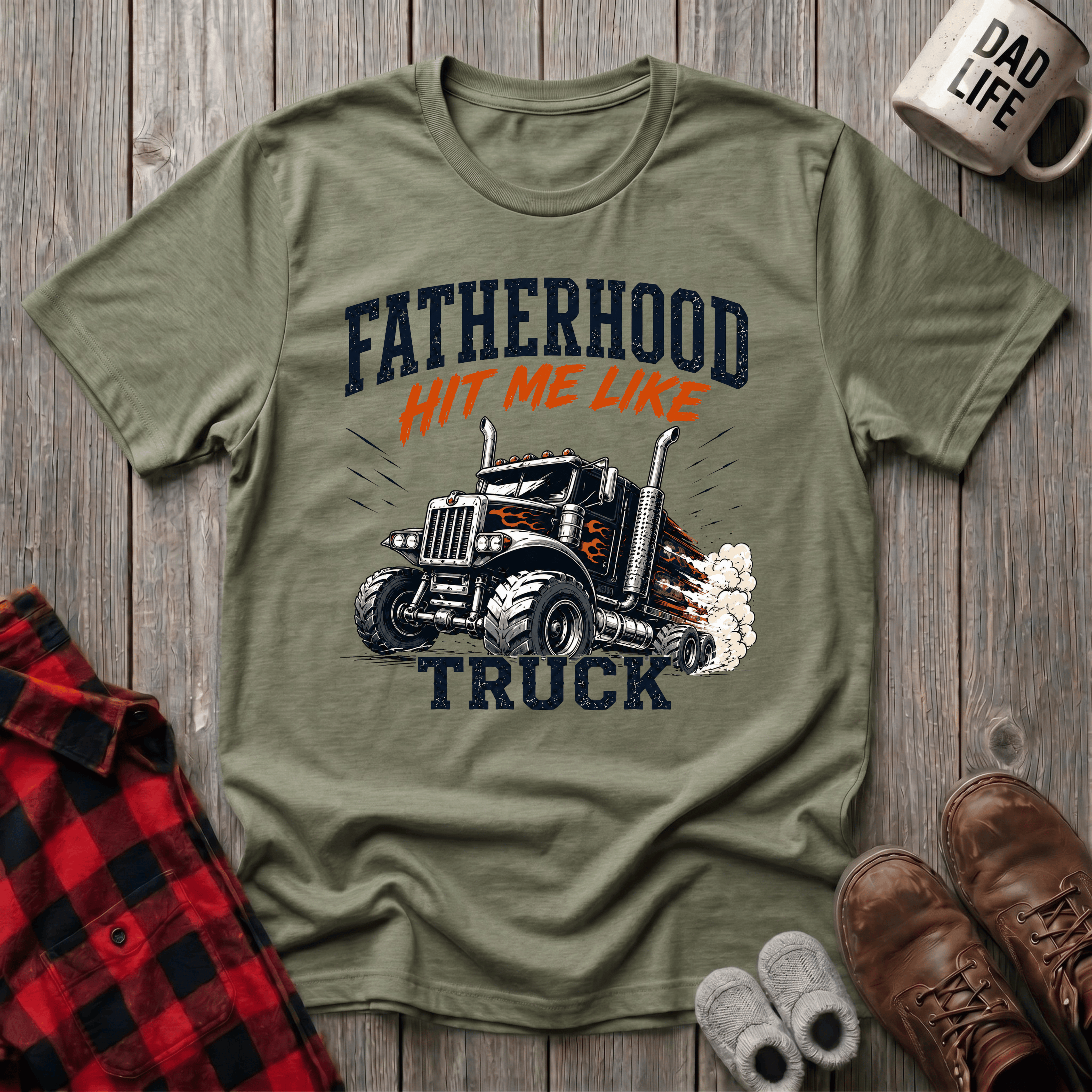 Fatherhood Hit Me Like A Truck T-Shirt