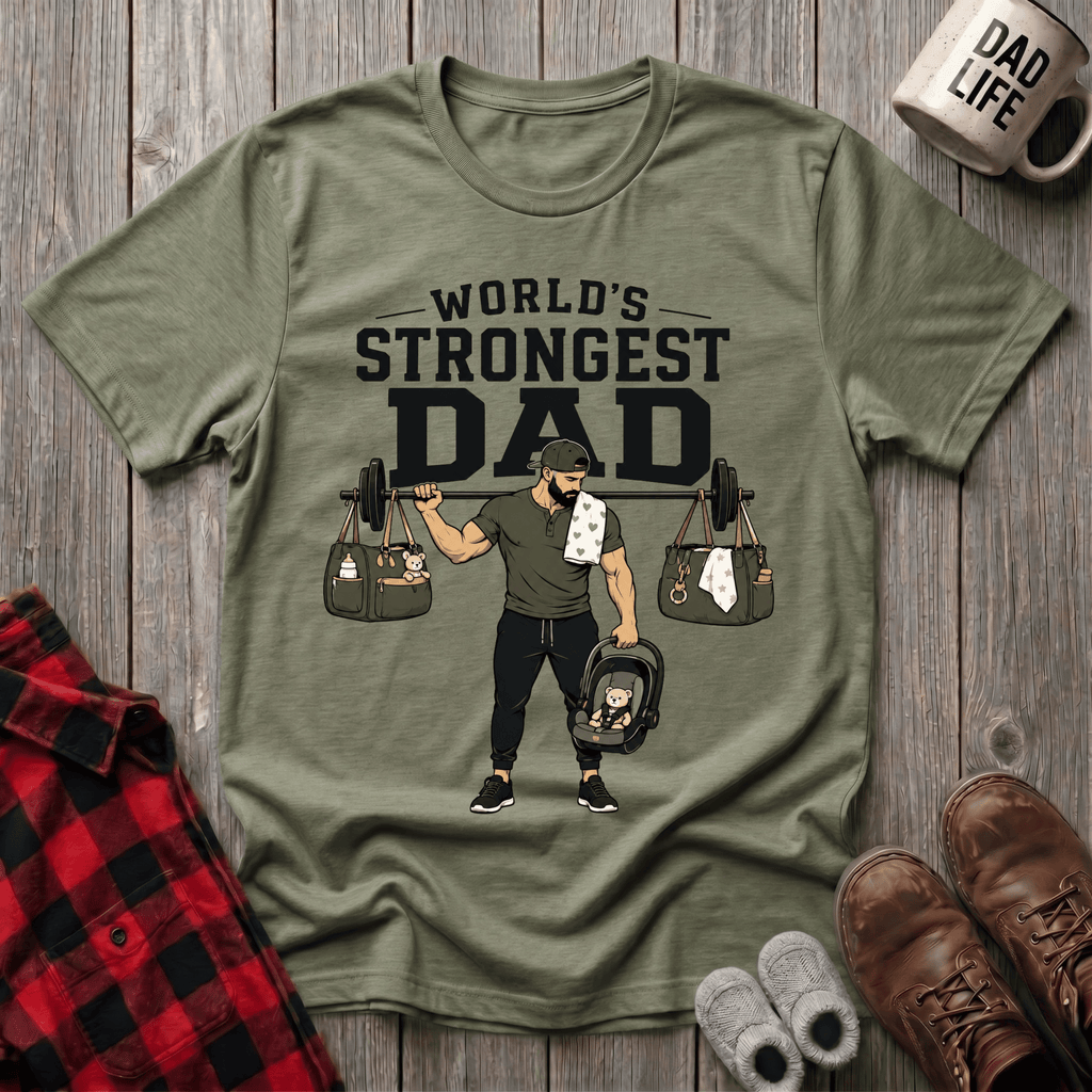 Worlds Strongest Dad T-Shirt