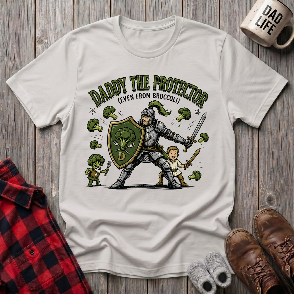 Daddy The Protector Even From Broccoli T-Shirt