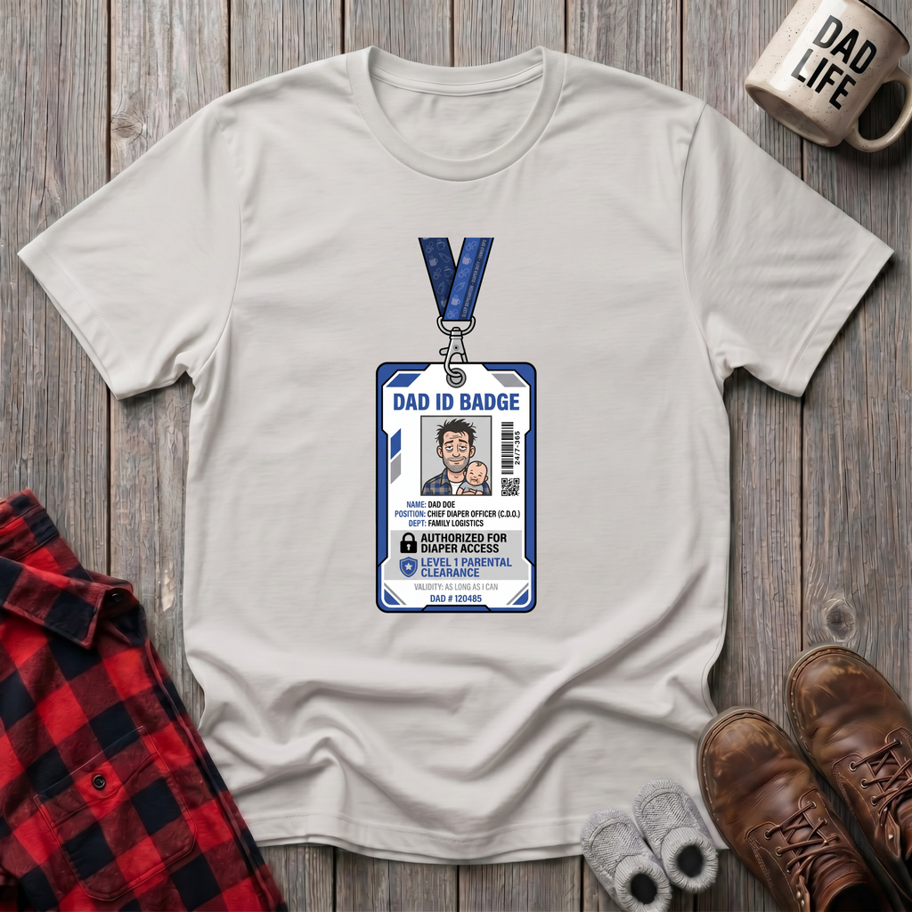 Dad ID Badge T-Shirt