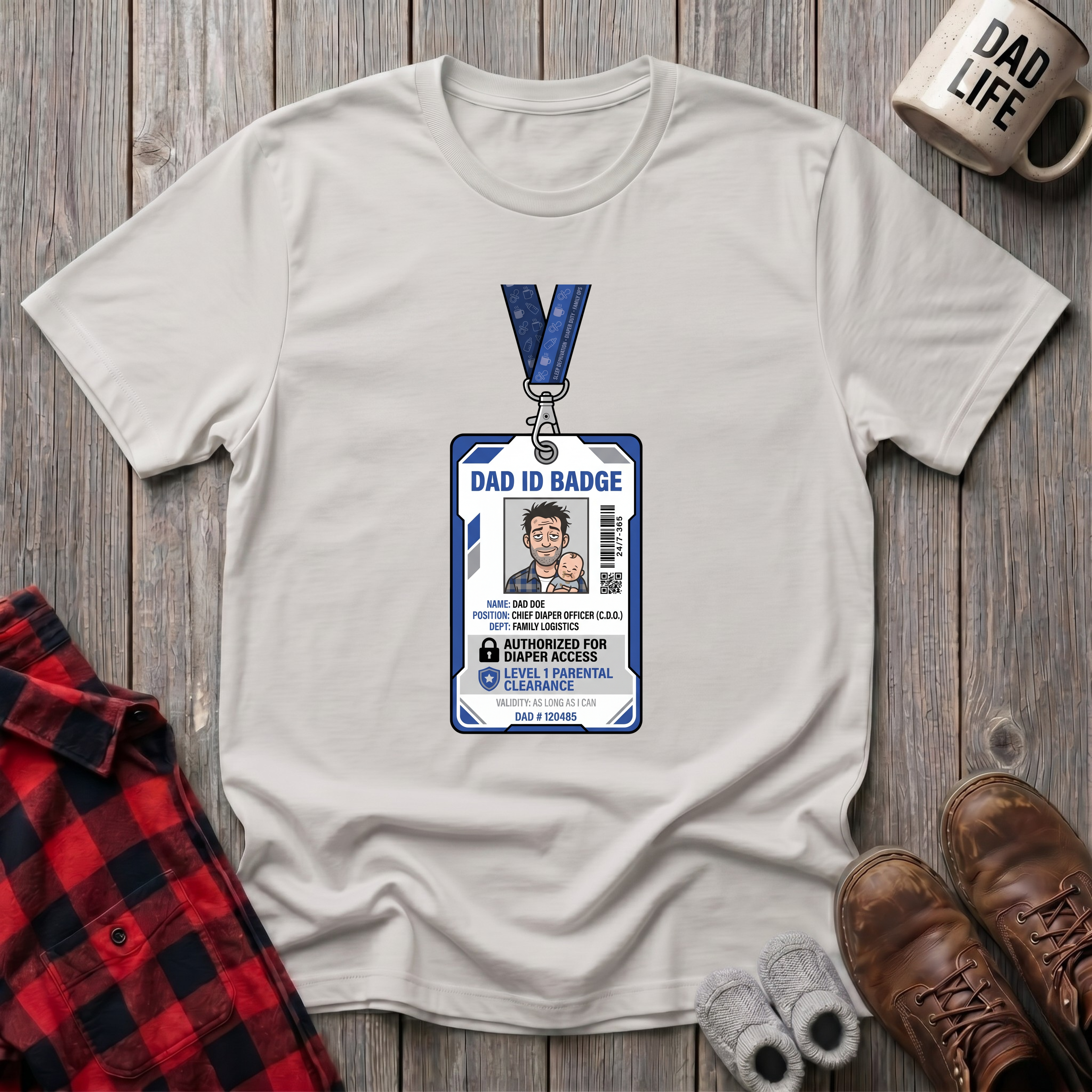 Dad ID Badge T-Shirt