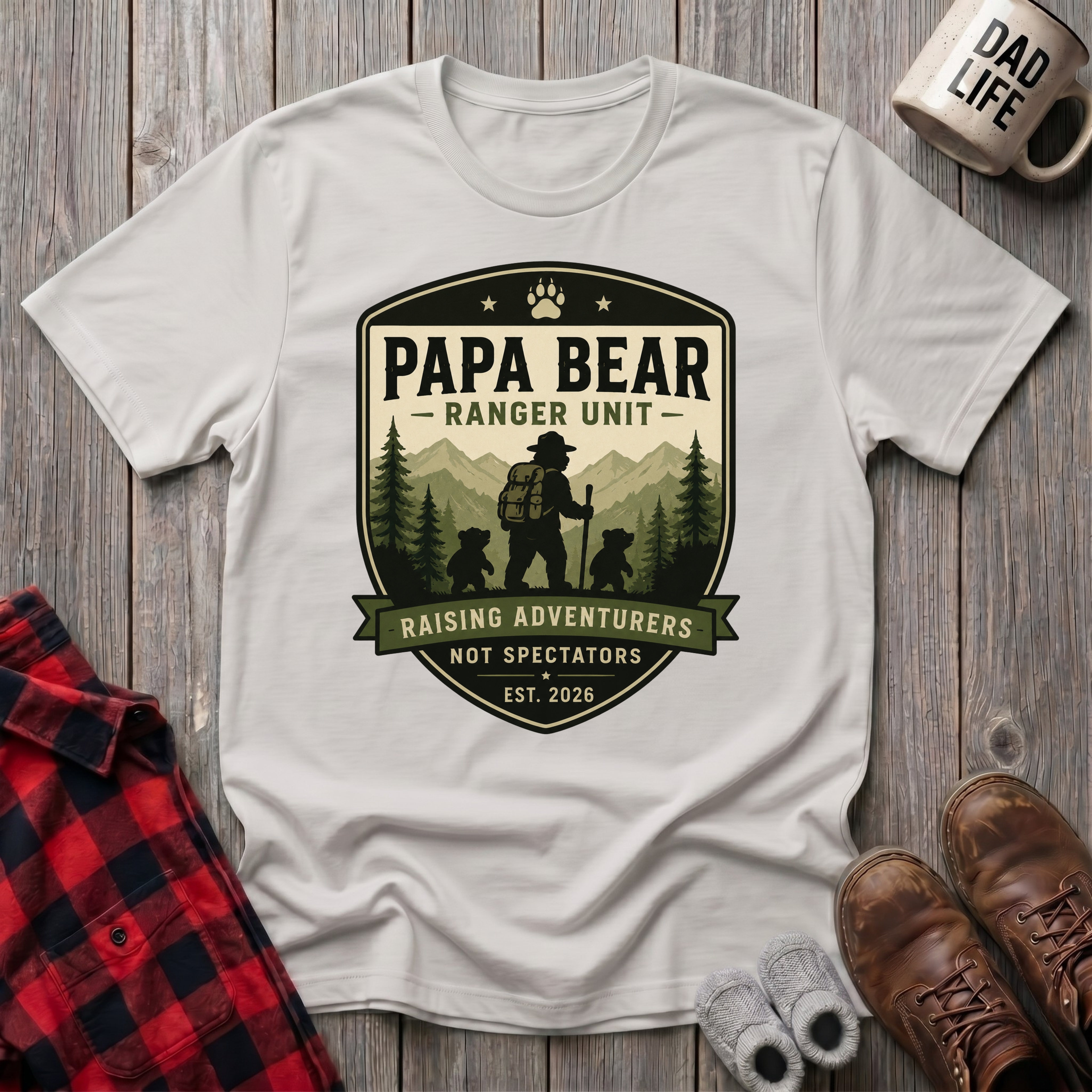 Papa Bear Ranger Units T-Shirt