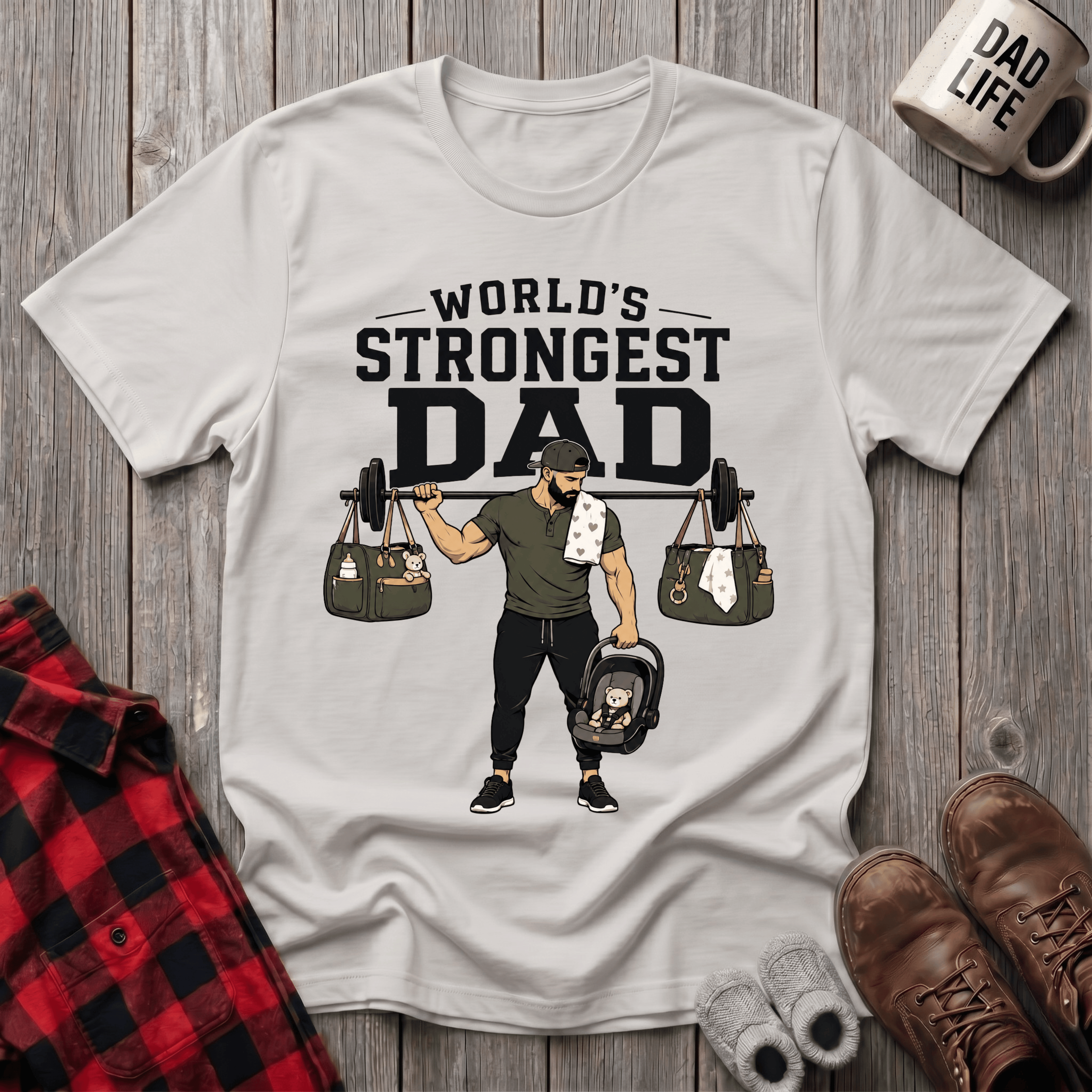 Worlds Strongest Dad T-Shirt