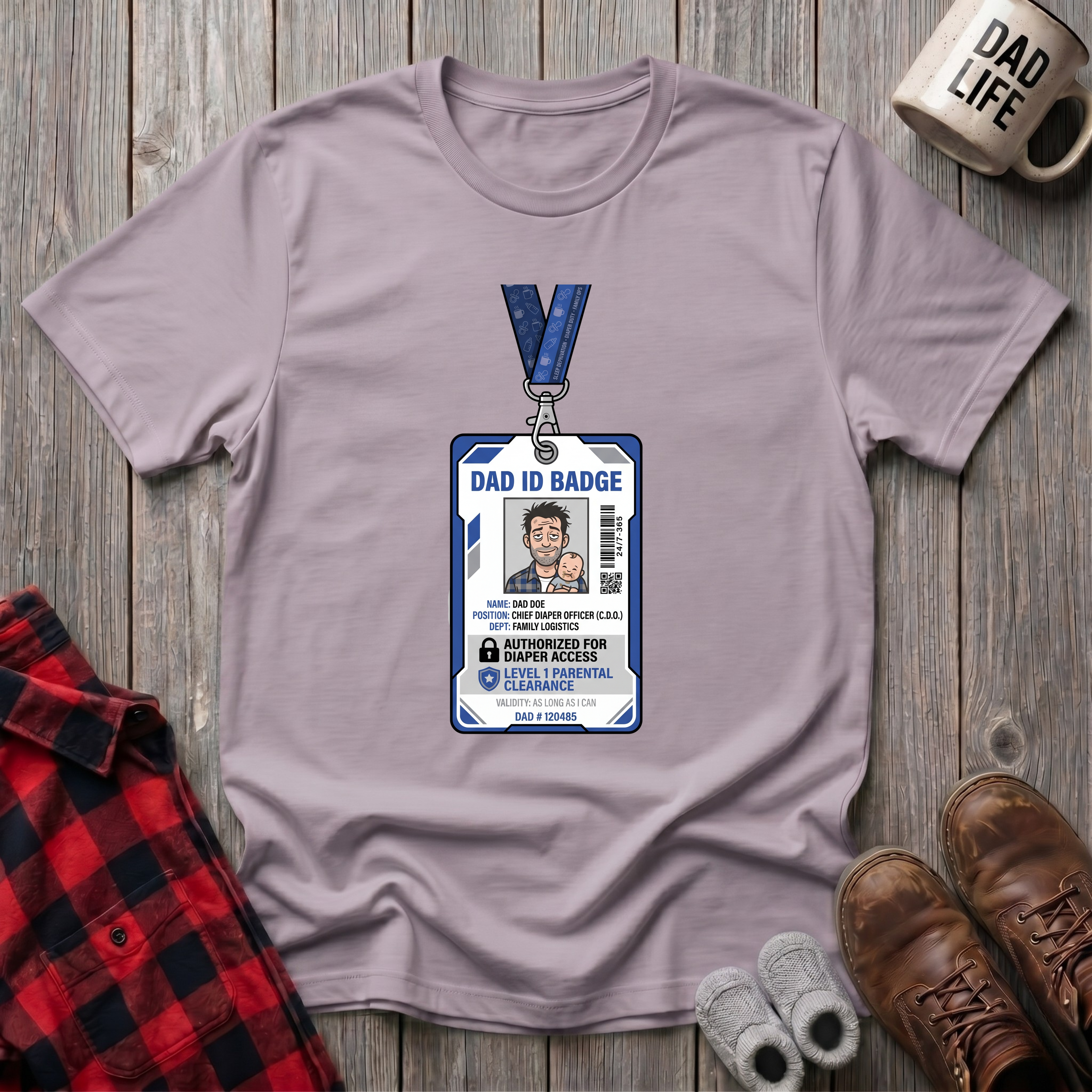 Dad ID Badge T-Shirt