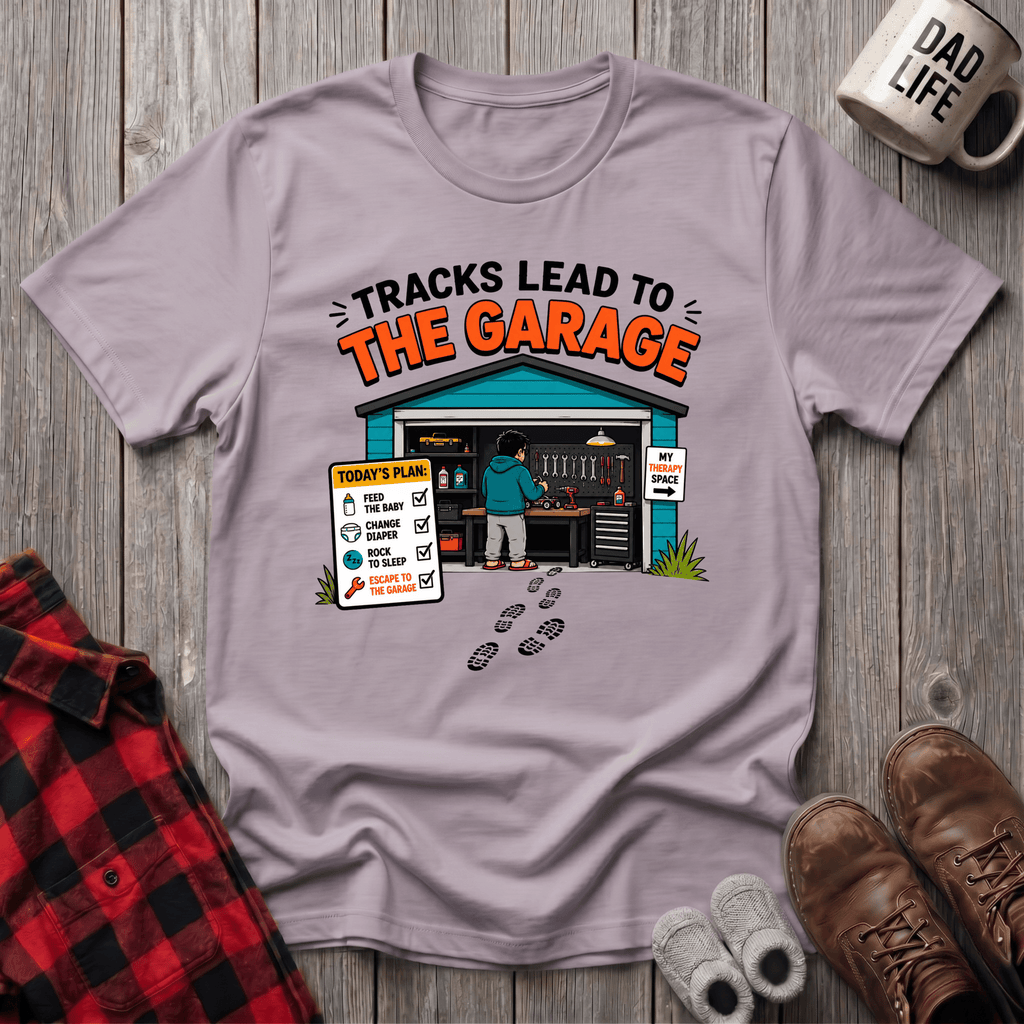 Tracks Lead To The Garage T-Shirt