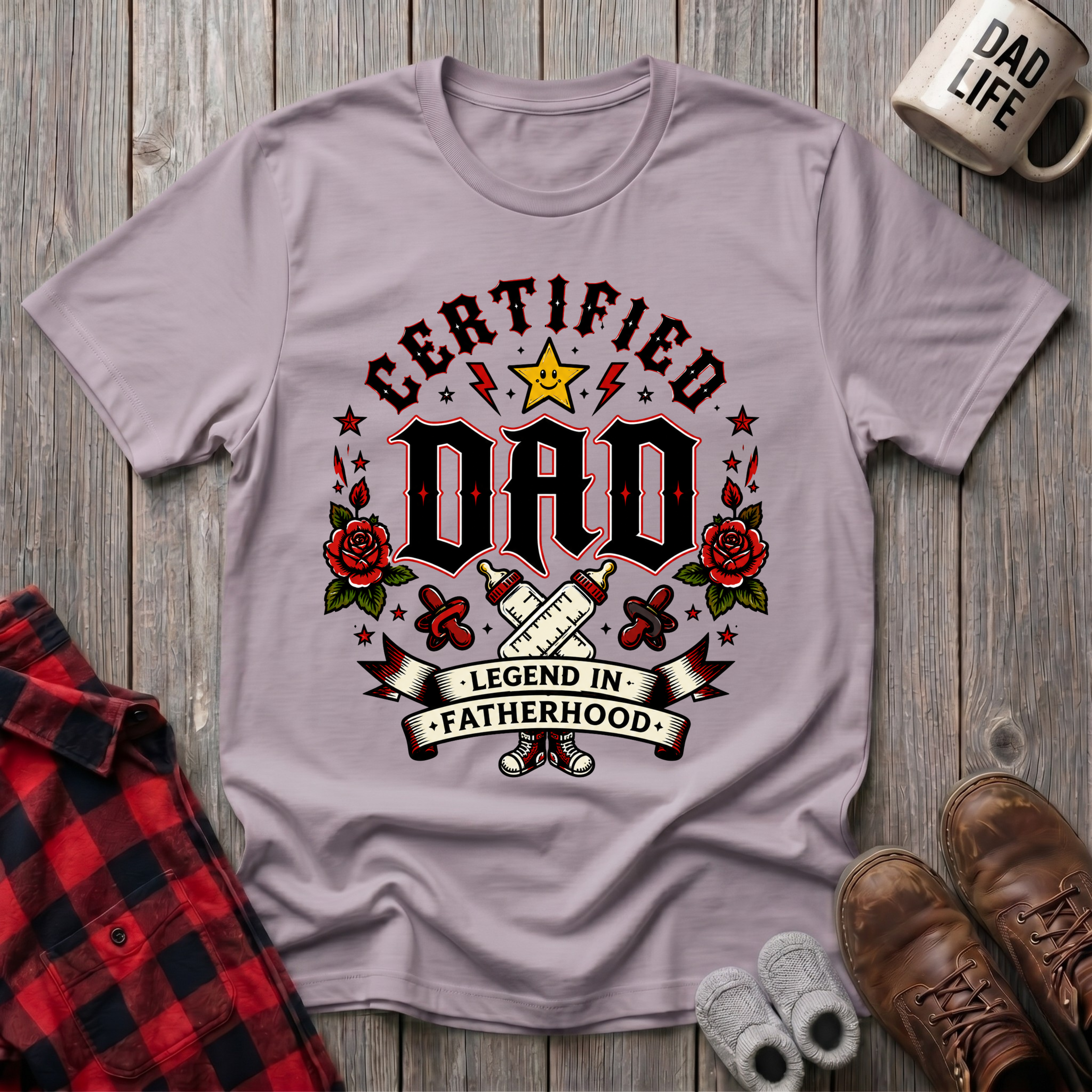 Certified Dad Legend In Fatherhood T-Shirt