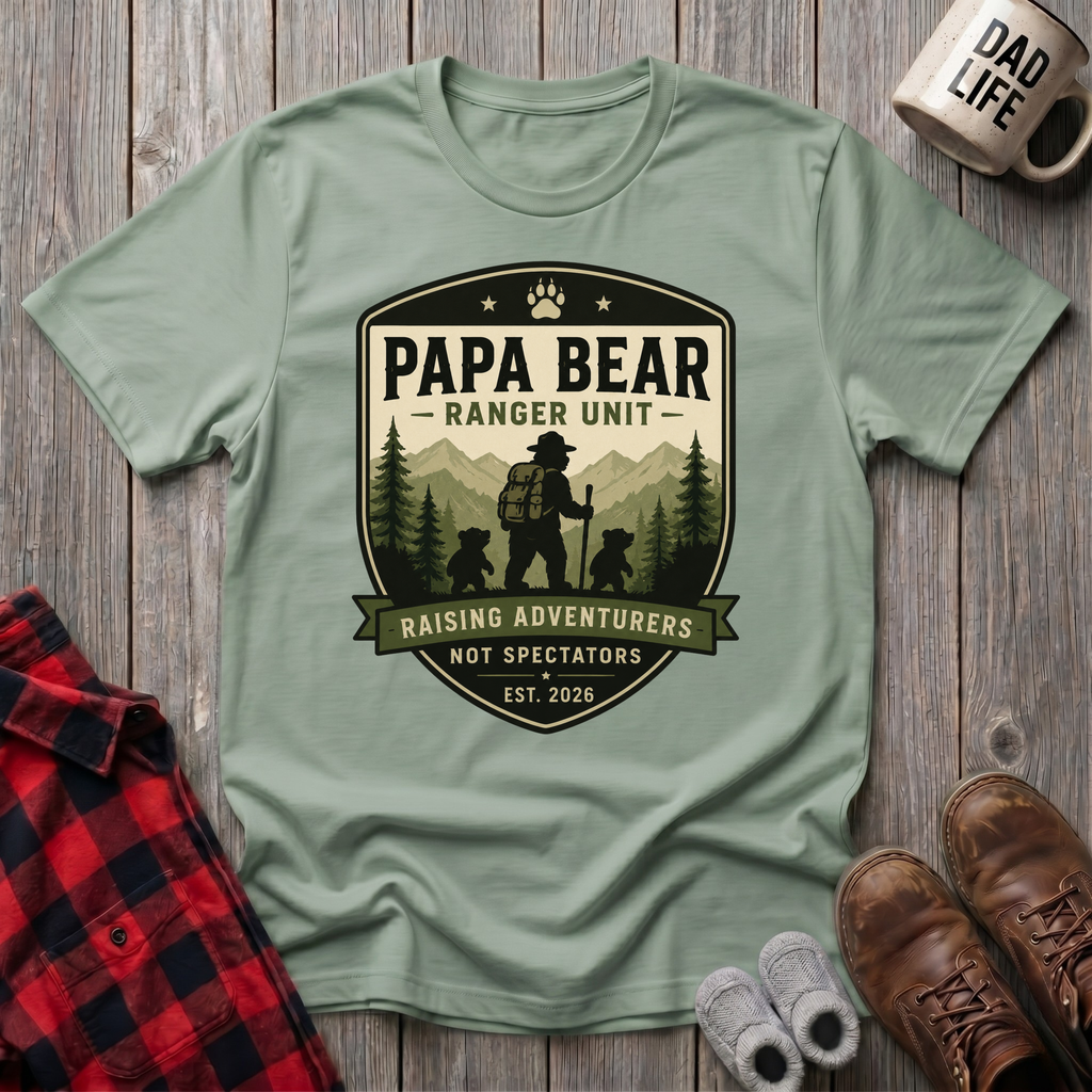 Papa Bear Ranger Units T-Shirt