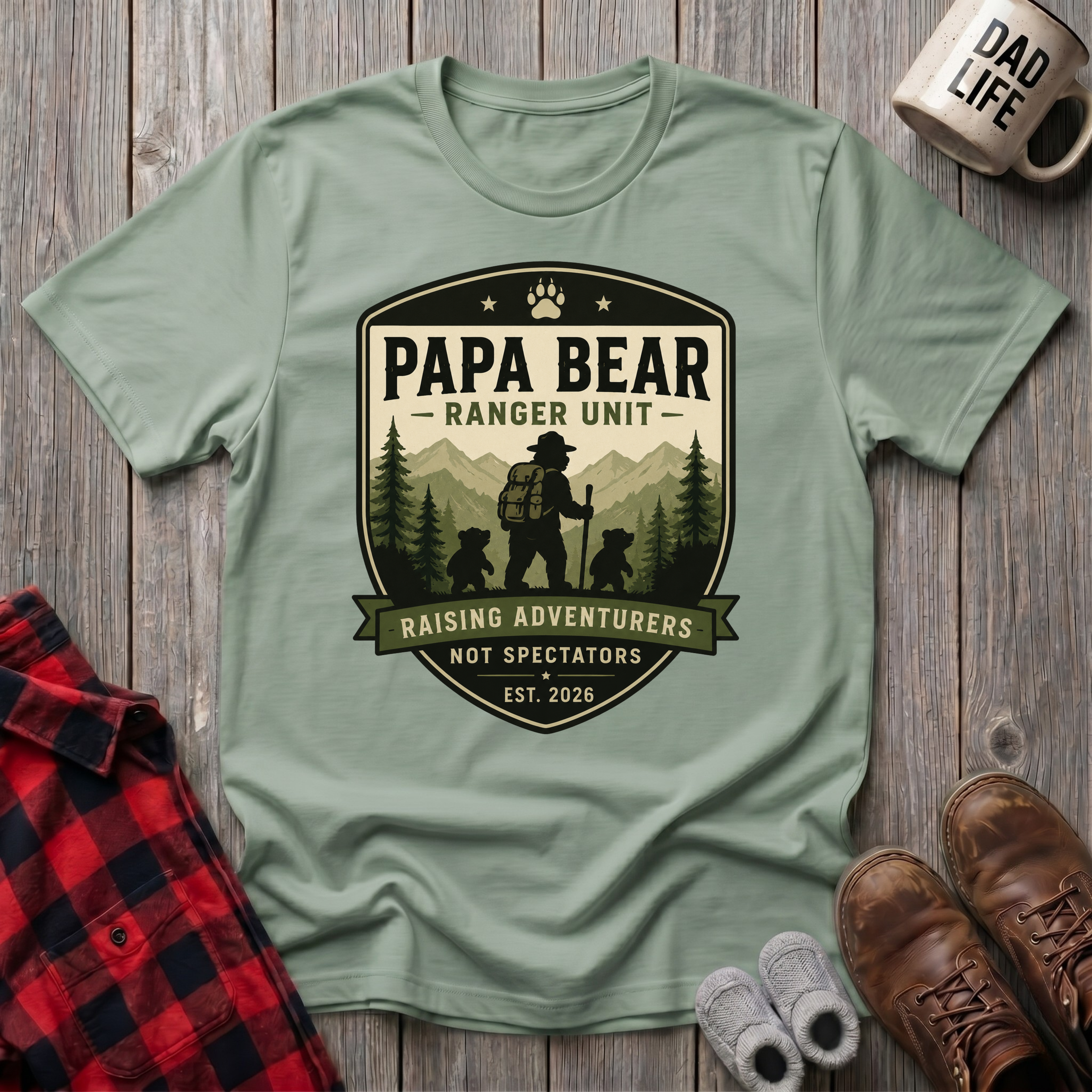 Papa Bear Ranger Units T-Shirt