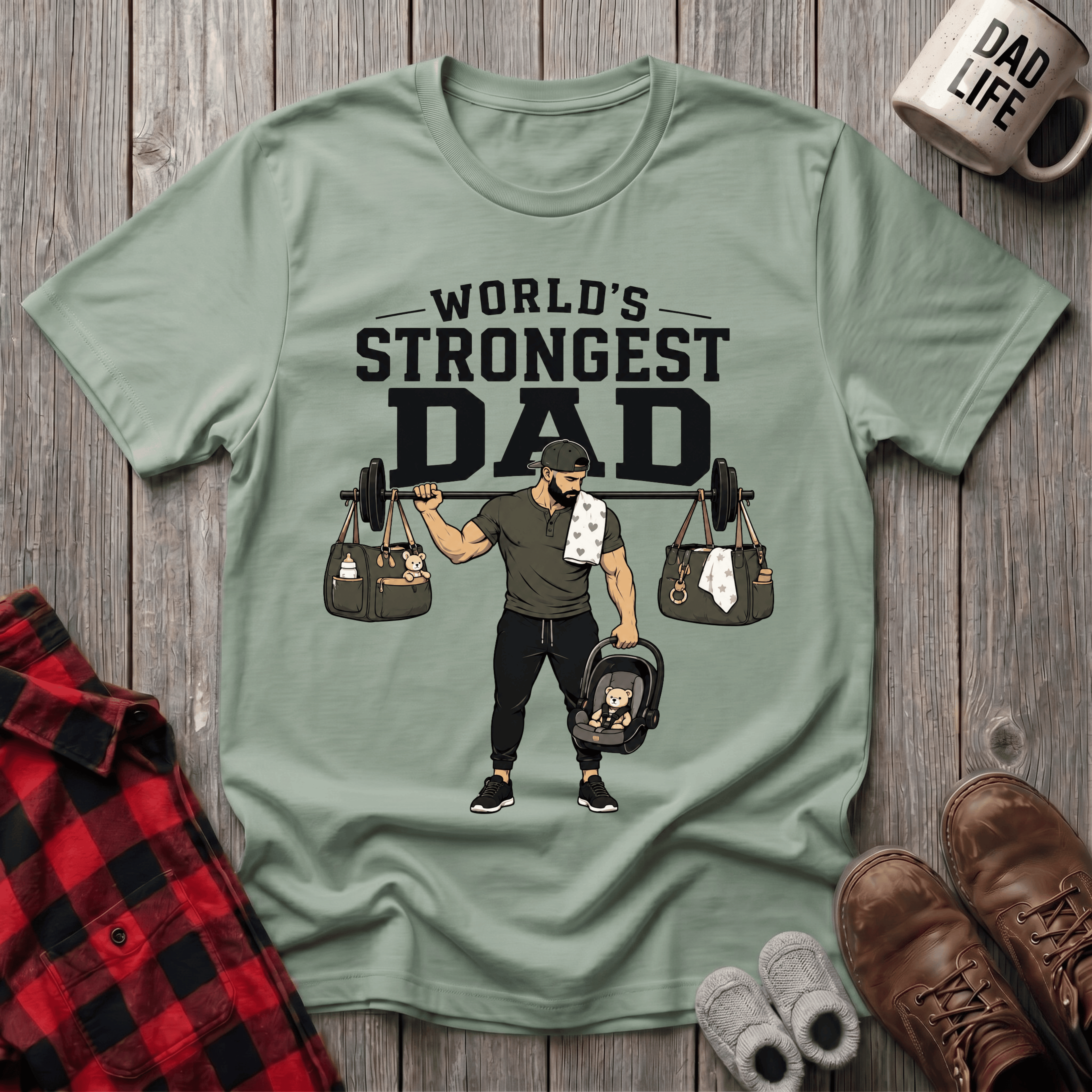 Worlds Strongest Dad T-Shirt