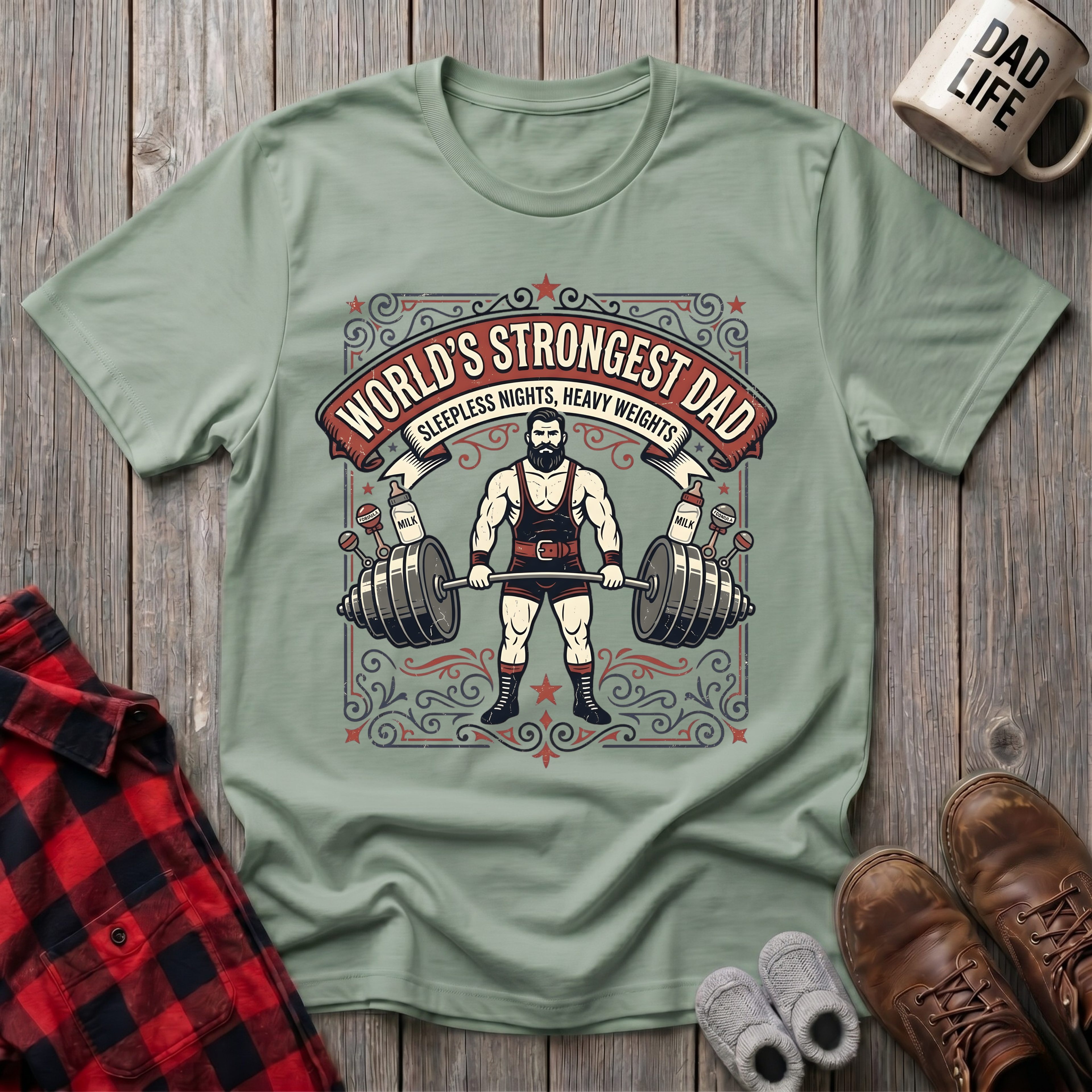 Worlds Strongest Dad T-Shirt