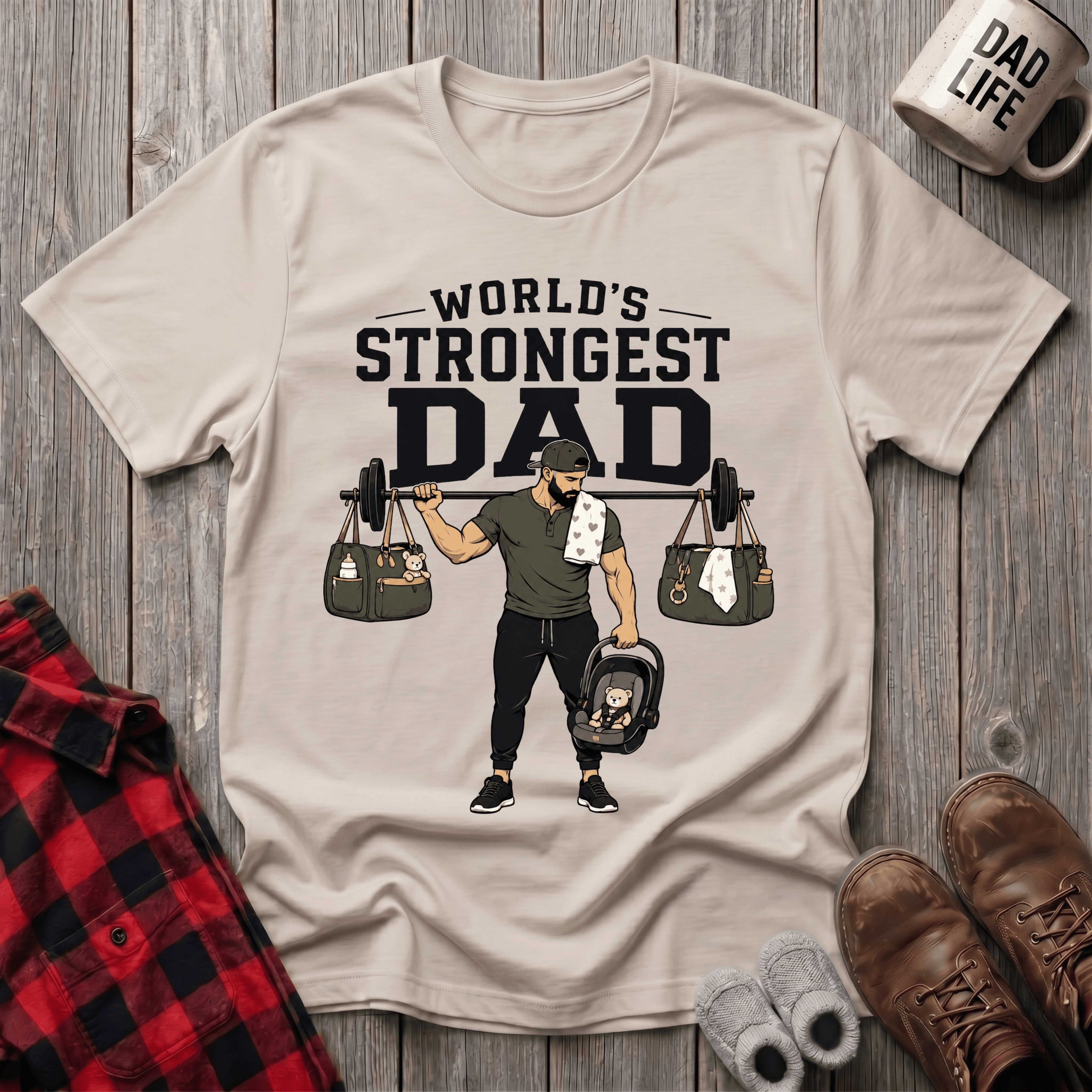 Worlds Strongest Dad T-Shirt