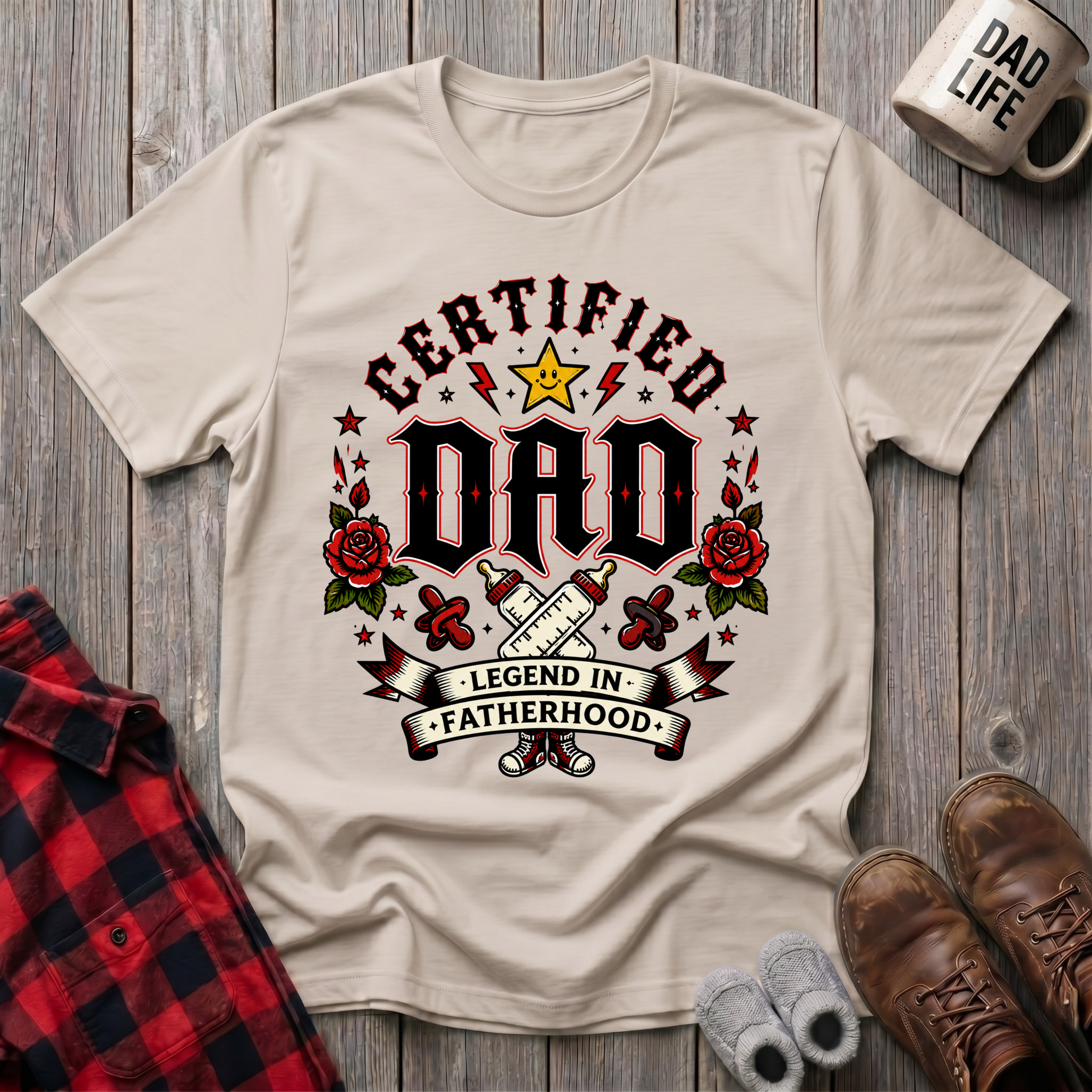 Certified Dad Legend In Fatherhood T-Shirt