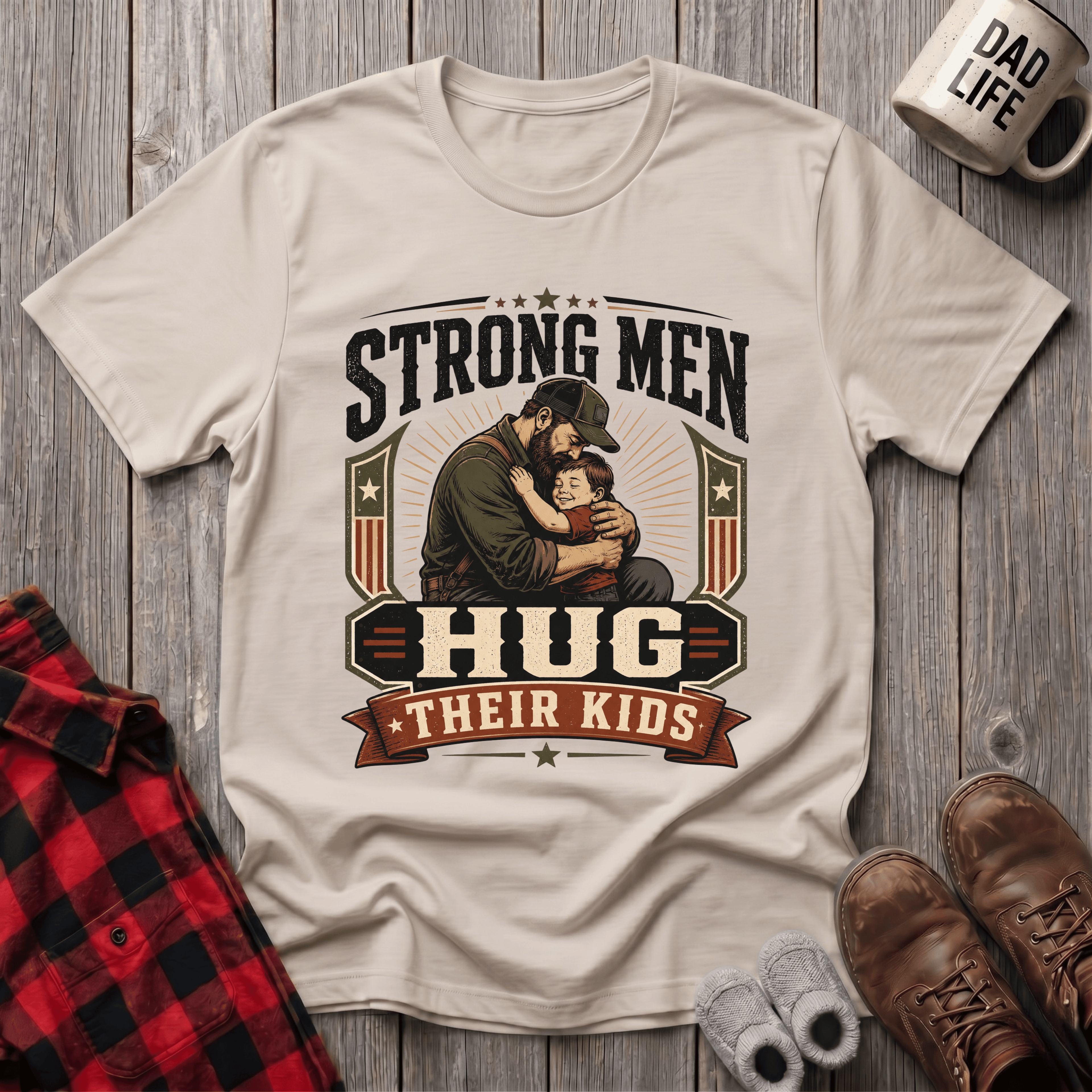 Strong Men Hug T-Shirt