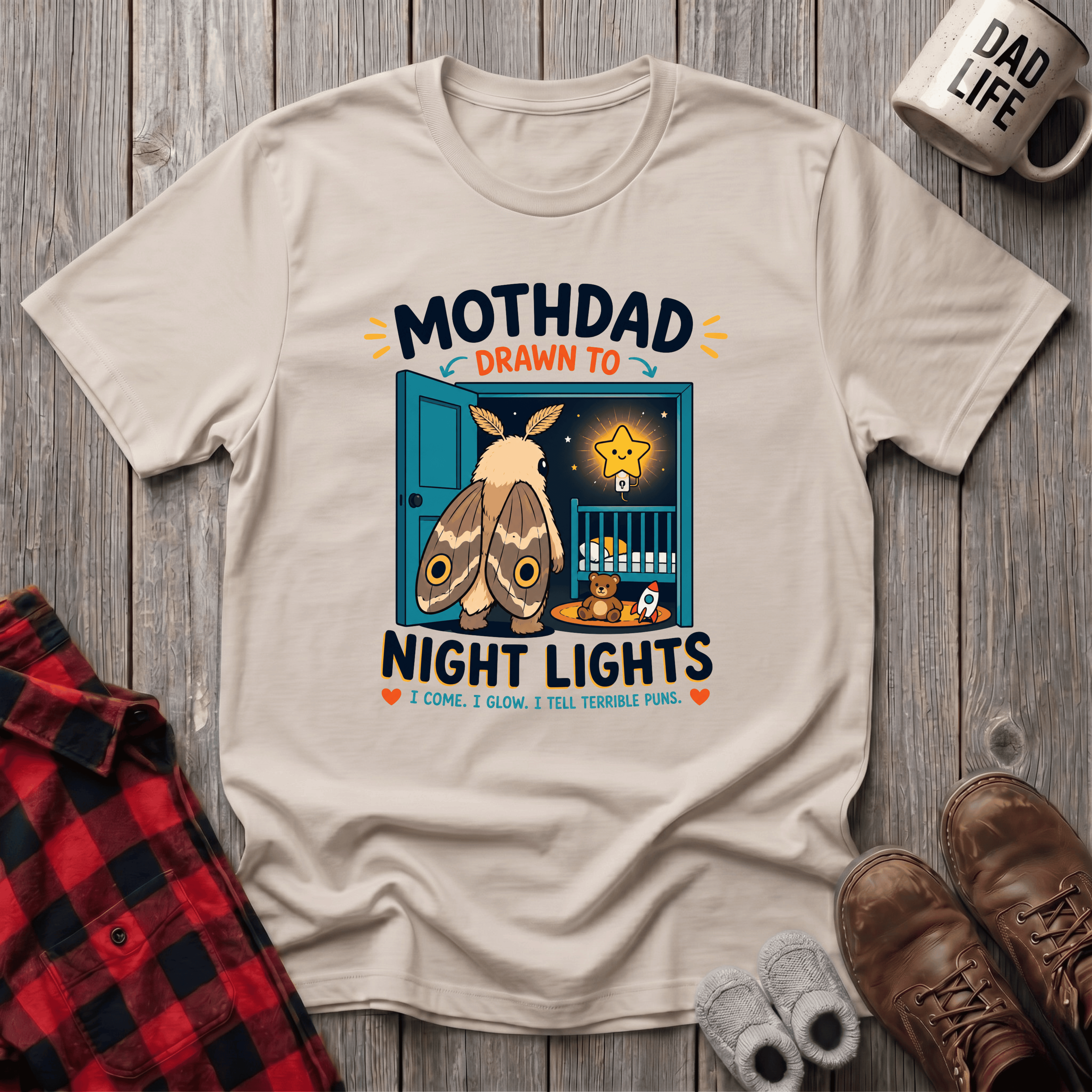 MothDad Night Lights T-Shirt
