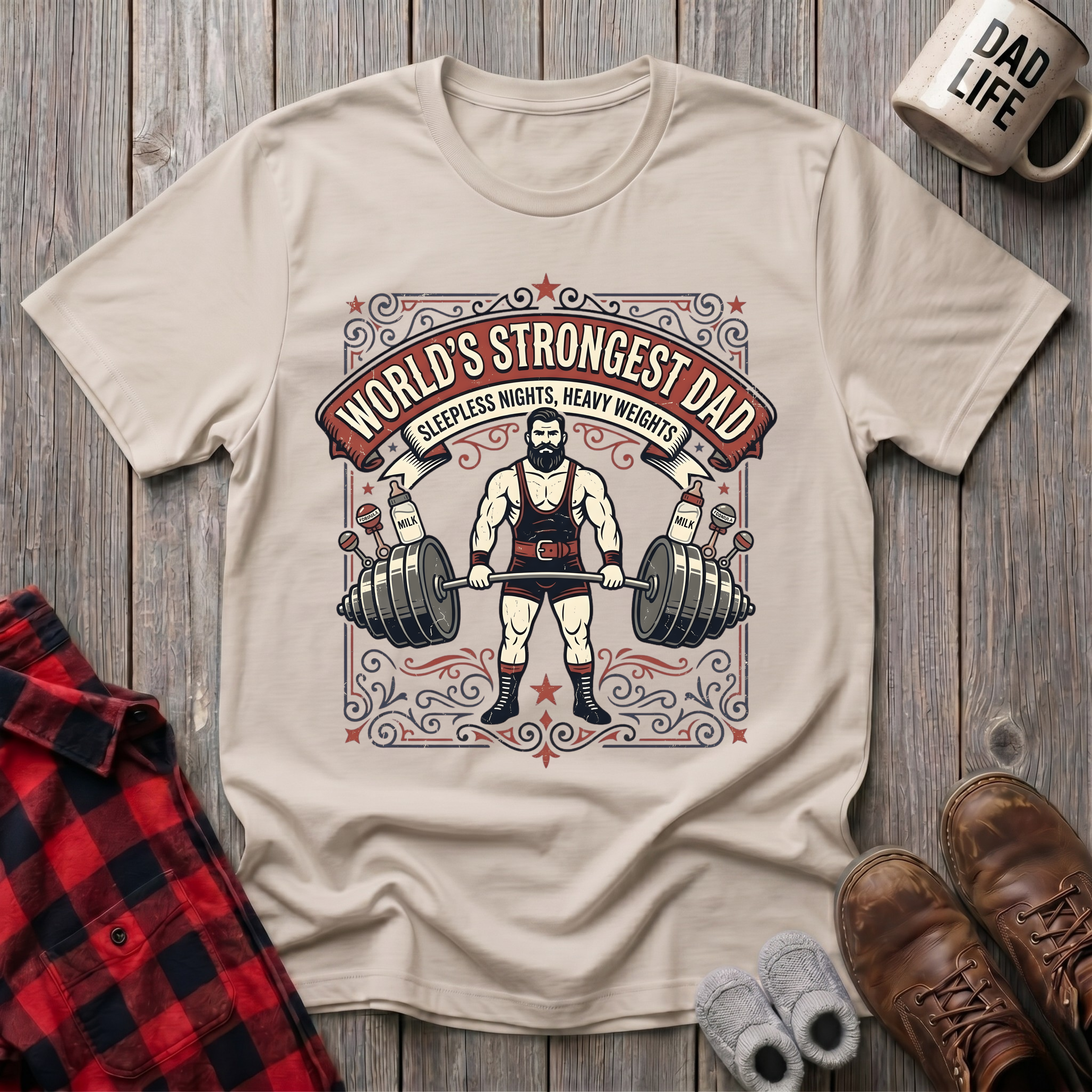Worlds Strongest Dad T-Shirt