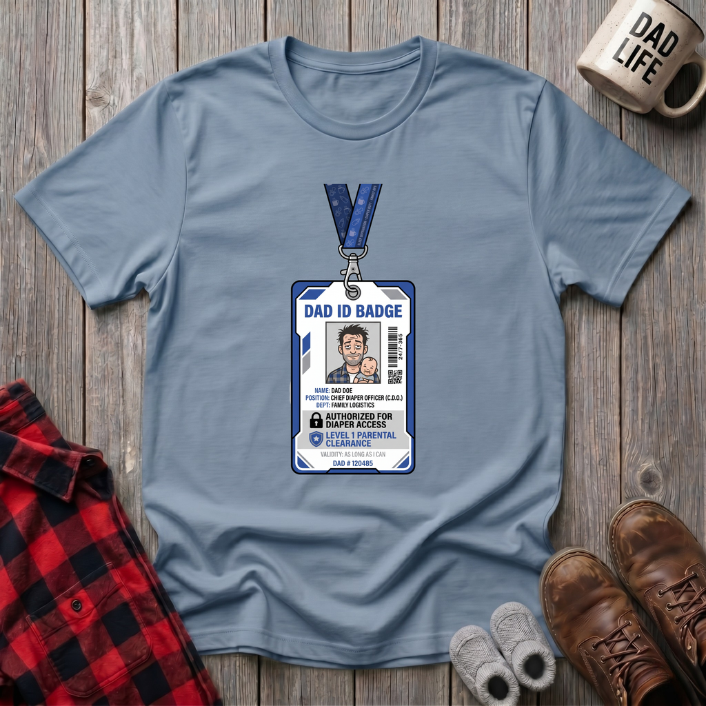 Dad ID Badge T-Shirt