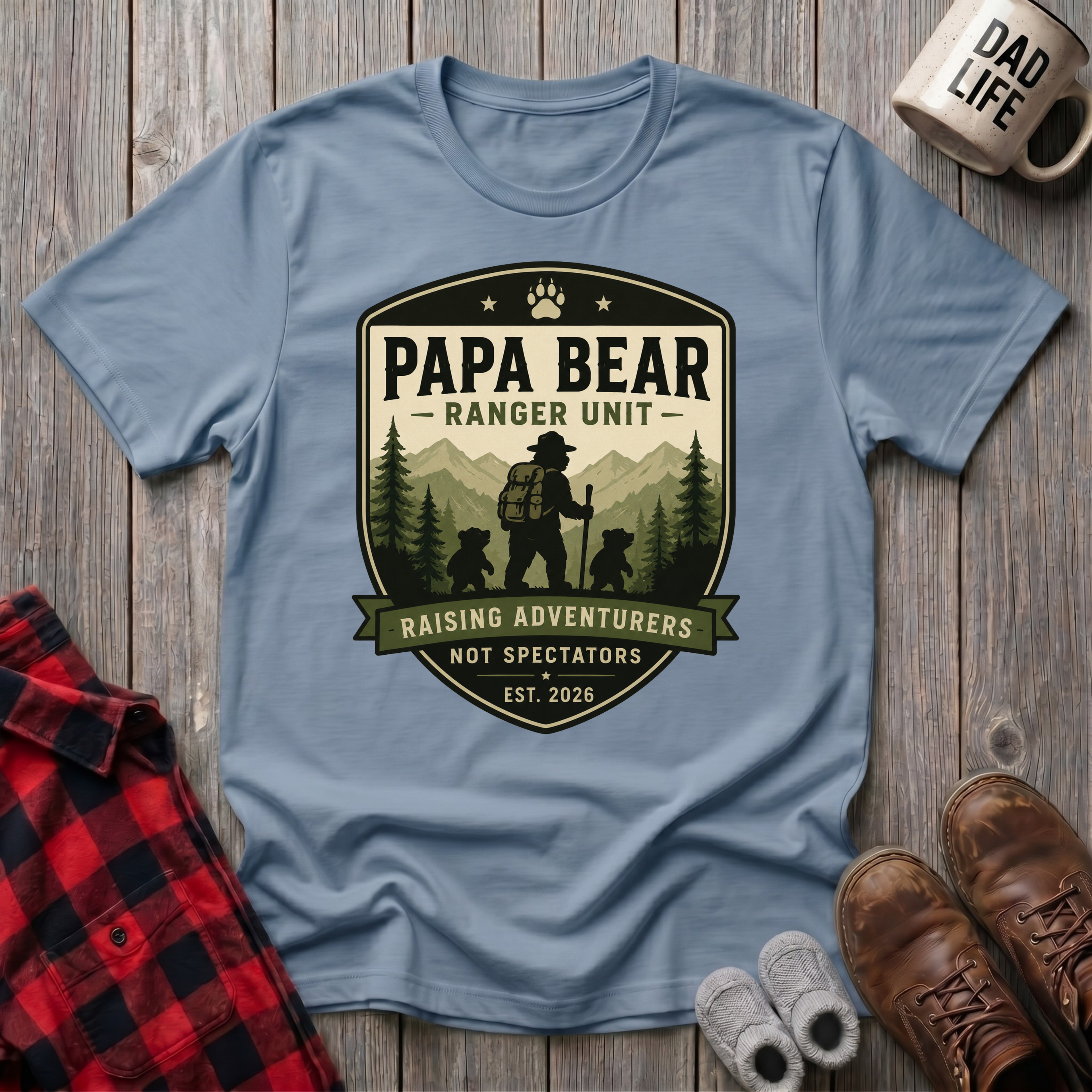 Papa Bear Ranger Units T-Shirt