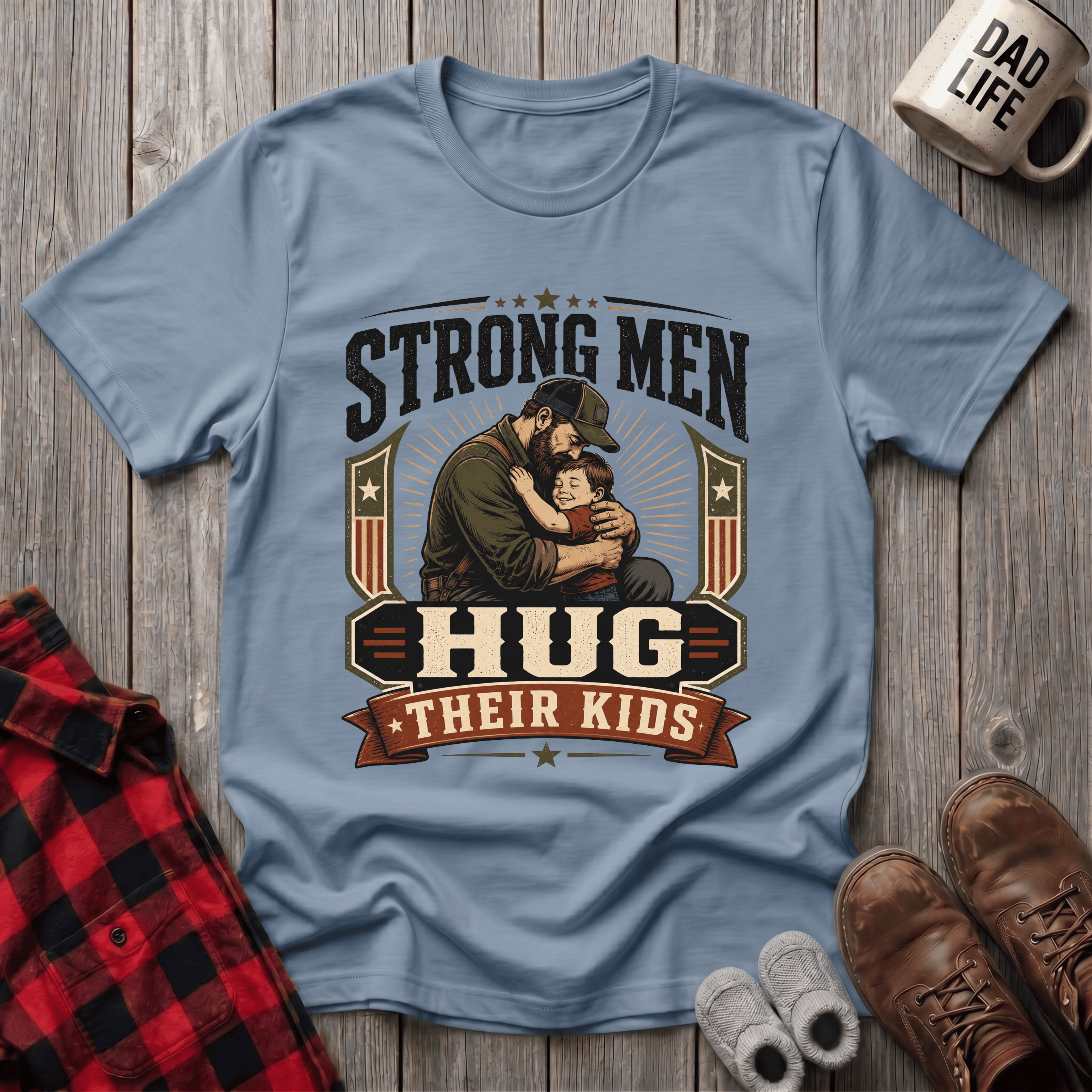 Strong Men Hug T-Shirt