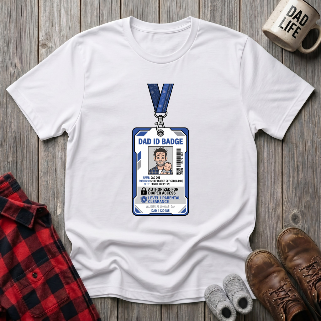 Dad ID Badge T-Shirt