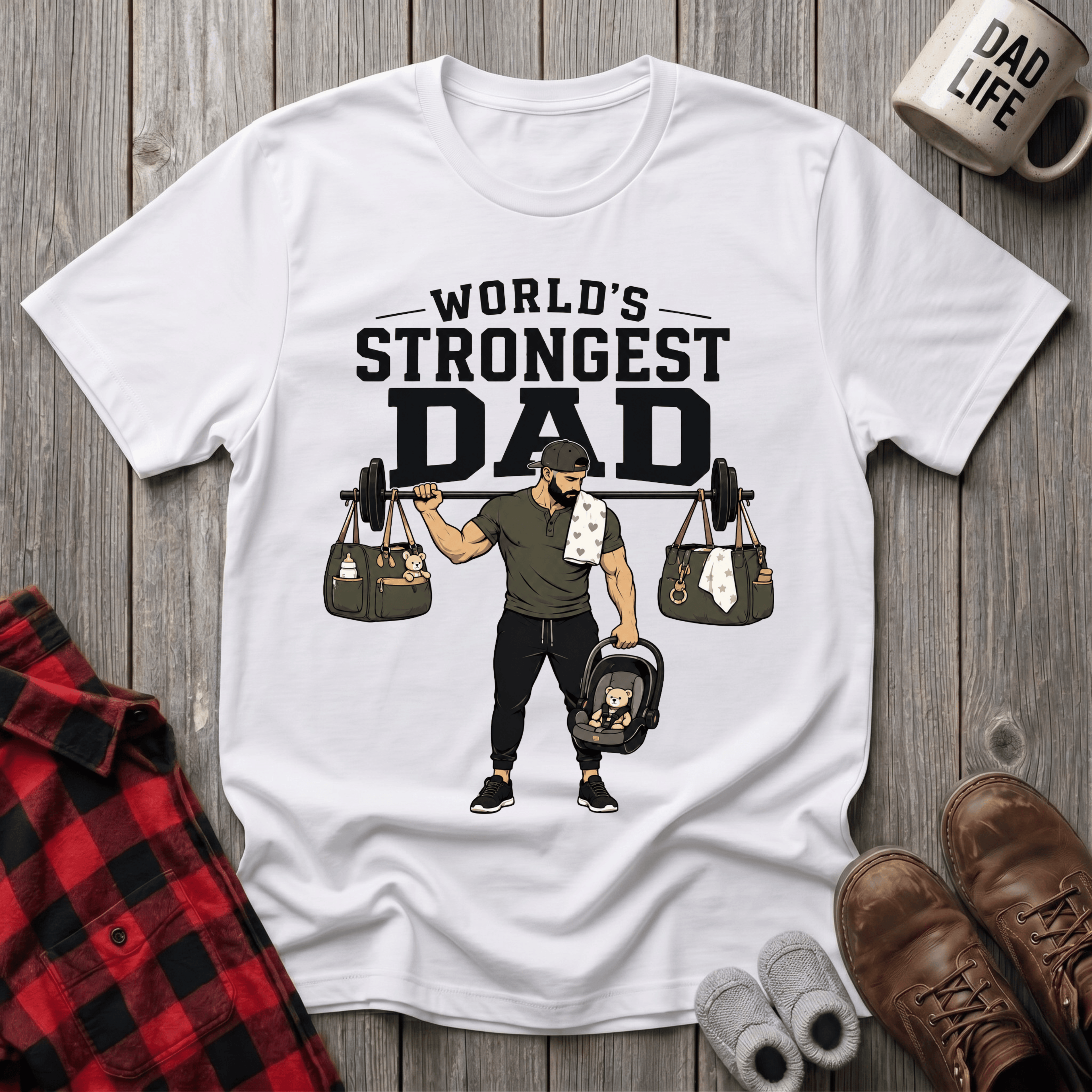 Worlds Strongest Dad T-Shirt