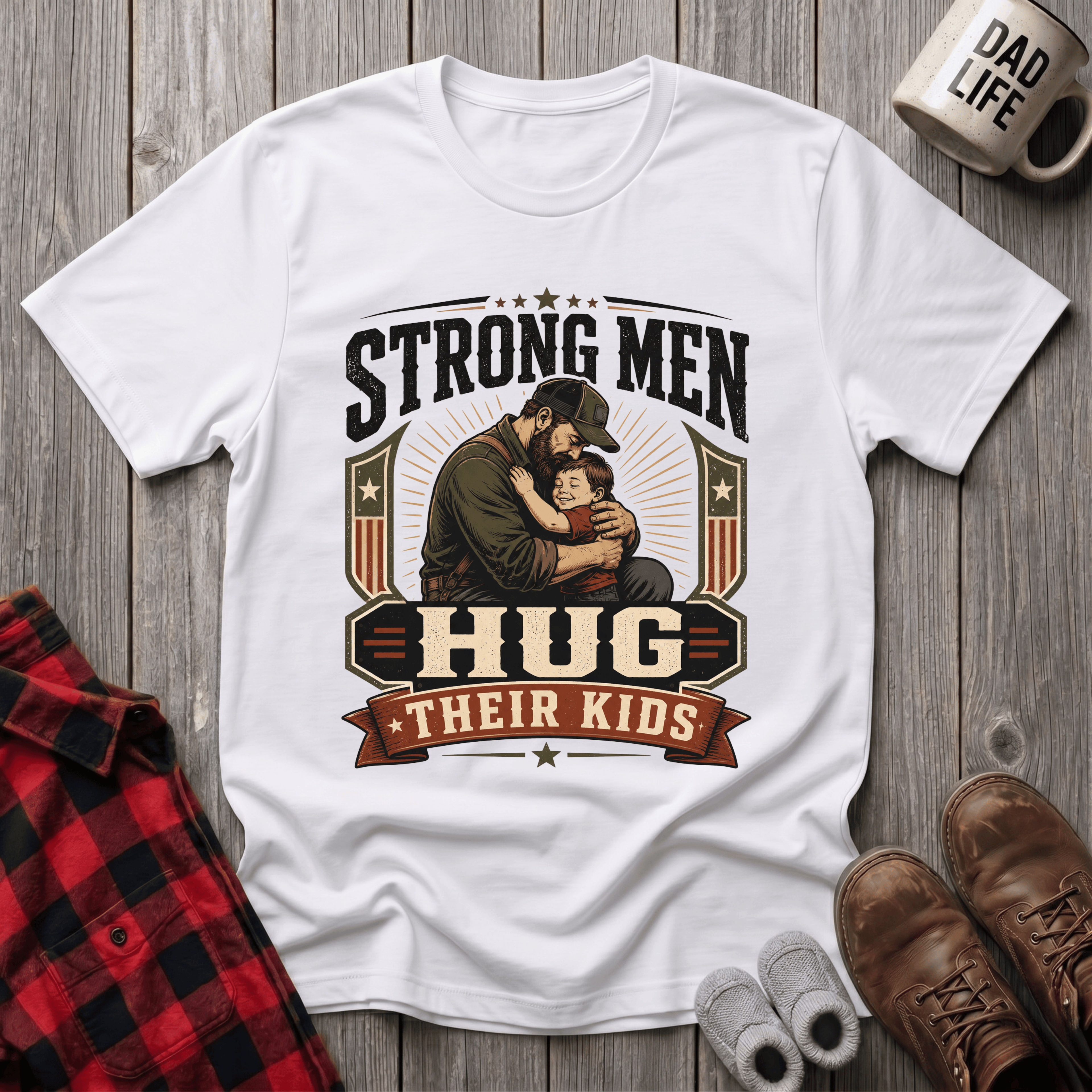 Strong Men Hug T-Shirt